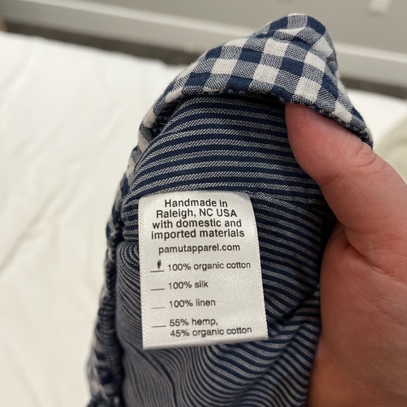 Pamut blue checkered cropped tank - Picture 6 of 6